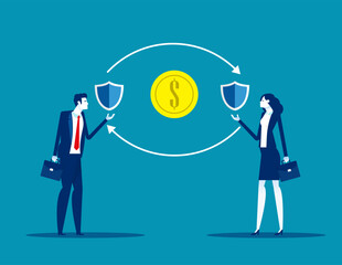 Peer to peer insurance model. P2P digital insurers service