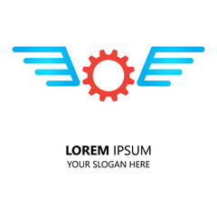 Gear logo design template. Mechanic modern style logo. gear illustration vector. logotypes for mechanic.