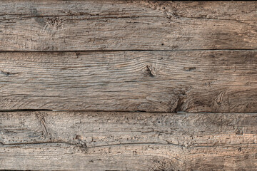Planks of old rotten wood. Brown wood background