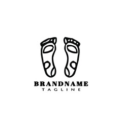 acupuncture foot logo icon design template vector illustration