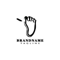 acupuncture foot logo icon design template vector illustration