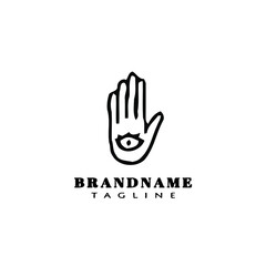 acupuncture hand logo icon design template vector illustration