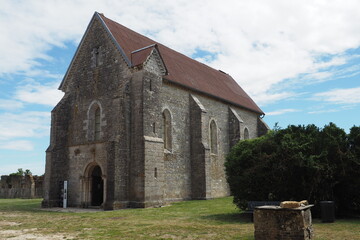 Commanderie templière d'Avalleur chapelle - obrazy, fototapety, plakaty
