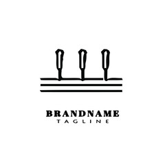 Fototapeta premium acupuncture needle logo icon design template vector illustration