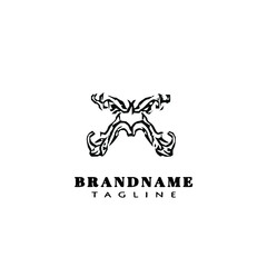 acanthus leaf logo icon design template vector illustration