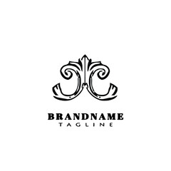 acanthus leaf logo icon design template vector illustration