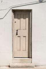 old wooden door in a wall