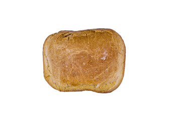 Loaf of freshly baked bread isolated on a white background