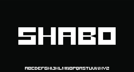 bold BOXY font for poster and head line