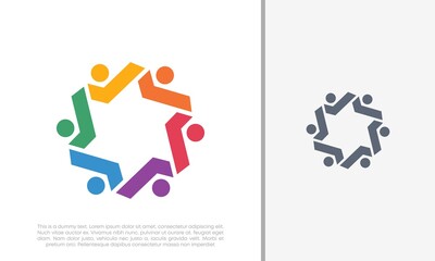 Global Community Logo Icon Elements Template. Community human Logo template vector. Community health care. Abstract Community logo	