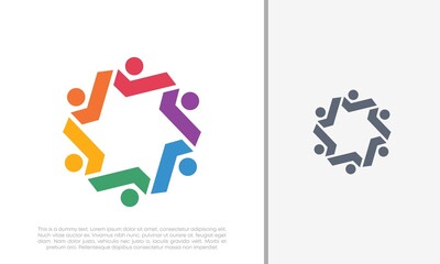 Global Community Logo Icon Elements Template. Community human Logo template vector. Community health care. Abstract Community logo	