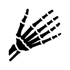 Obraz premium hand Skeleton icon, vector and glyph