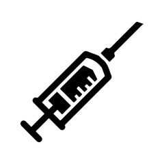 Syringe, injection noodle icon, vector and glyph
