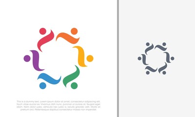 Global Community Logo Icon Elements Template. Community human Logo template vector. Community health care. Abstract Community logo	