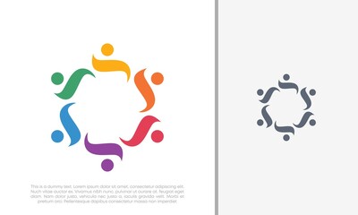 Global Community Logo Icon Elements Template. Community human Logo template vector. Community health care. Abstract Community logo	