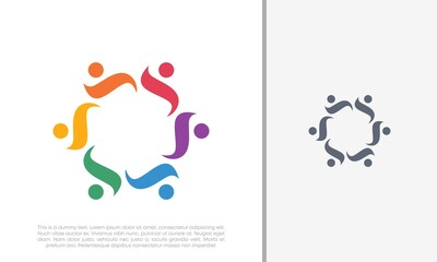 Global Community Logo Icon Elements Template. Community human Logo template vector. Community health care. Abstract Community logo	