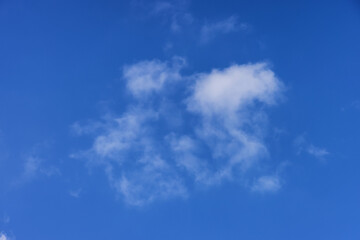 View of Cloudscape during a colorful and sunny spring day. Taken on the West Coast of British Columbia, Canada.