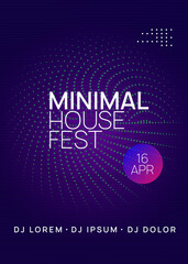 Neon club flyer. Electro dance music. Trance party dj. Electronic sound fest. Techno event poster.