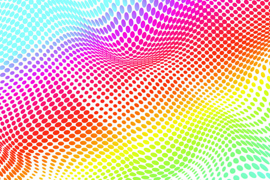 Abstract wave element for design, Gradient particles background vector, stylized line art background. Abstract halftone,3D Illustration Background