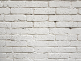 White brick wall texture background.