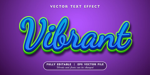 Text Effects 3D Vibrant, Editable Text Style