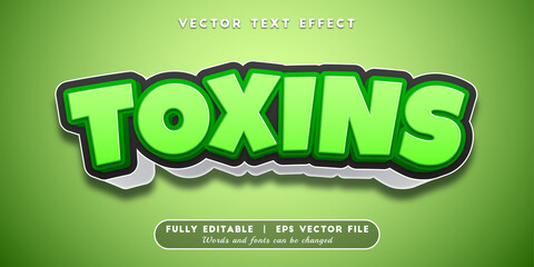 Text Effects 3D Toxins, Editable Text Style