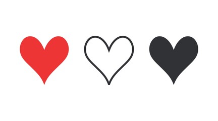 Heart icons vector illustration
