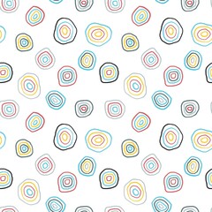 Fashion design - seamless hand drawn circles