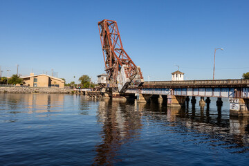 Train bridge near downtown Tampa, Florida