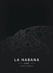 Map of Havana, Cuba