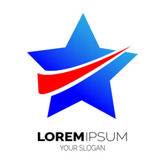 Obraz premium Luxury star logo design template. elegant Star logo design. star illustration vector