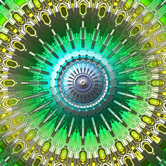 3d effect - abstract polygonal fractal pattern