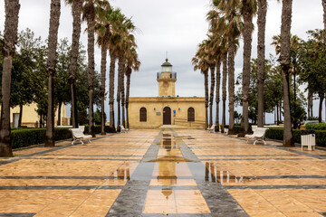 Fototapeta na wymiar Faro de Roquetas de Mar , Almeria 