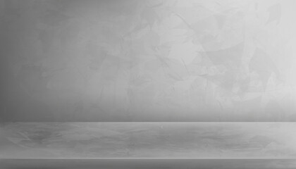 Minimal Empty studio Room of Gray Cement Wall Texture Background with Light and Shadow on Concrete floor. Vector 3D backdrop, Gallery with Copy space for holizon banner