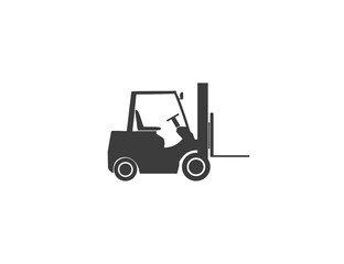 Fork truck, forklift, transport, shipping icon. Vector illustration.