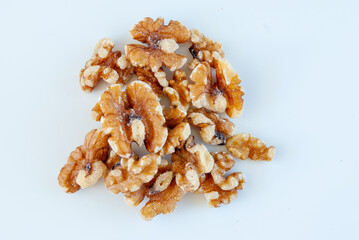 Handful of walnuts illustrating healthy brain food, fat and protein in diet