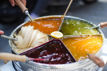 traditional colorful candy seller in istanbul