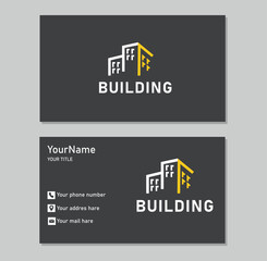 Construction tools banner template, business card with logo, brochure, flyer, for print and presentation vector illustration. Business card.
