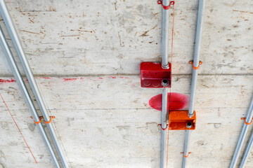 electrical pipe work in the construction