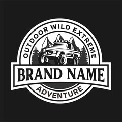 Obraz premium adventure car logo design vector