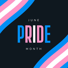 Pride month june . Transgender flag. LGBT, LGBTQ, LGBTQ + Template, banner, background. Vector illustration - 435471905