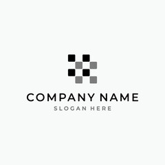 Abstract logo for textile company, fabric or clothing store, kitchenware, home decor. Brand mark, symbol. Vector image. 