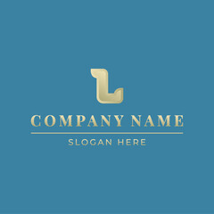 Logo for a company, business center or jewelry store. Monogram L. Vector sign. Brand name, symbol.