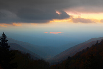 Mountain Landscape with cloudy sky