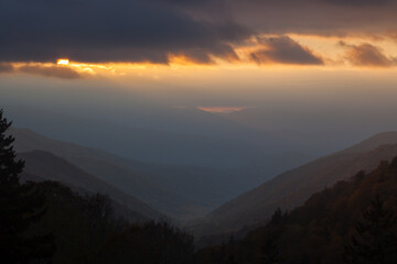 Mountain Landscape with cloudy sky
