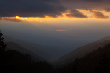 Sunrise in the Mountains