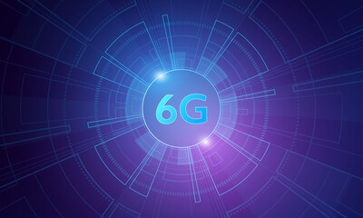 concept of technology 6G mobile network , New generation telecommunication , high-speed mobile Internet,	
