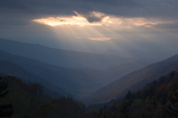 Obraz premium Sunrise in the Smoky Mountain