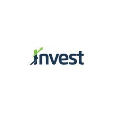 Invest logo or wordmark design