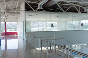 interior of an empty modern office or industrial workspace